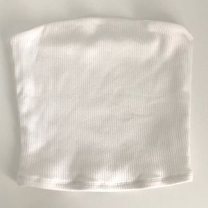 GARAGE RIBBED WHITE TUBE TOP